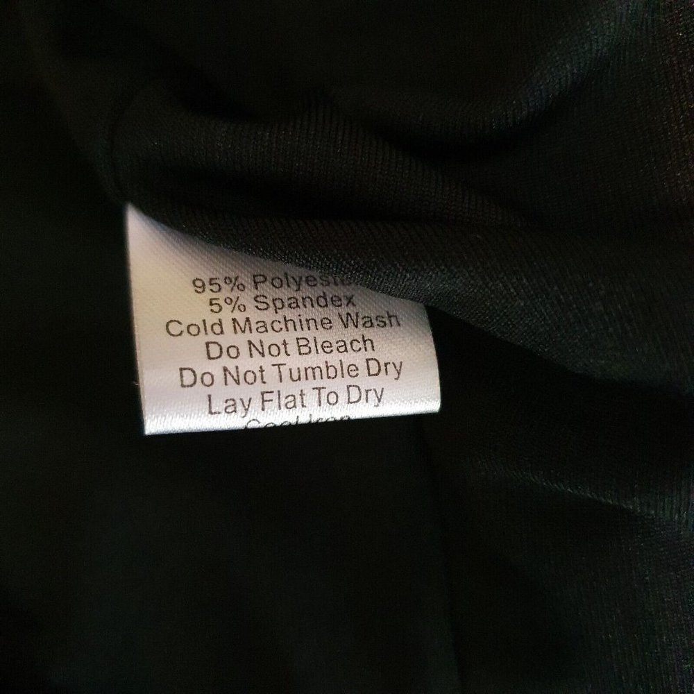 Pasduchas ruffle Midi Dress Black Size 14 w" belt short sleeve cocktail races - Picture 8 of 9